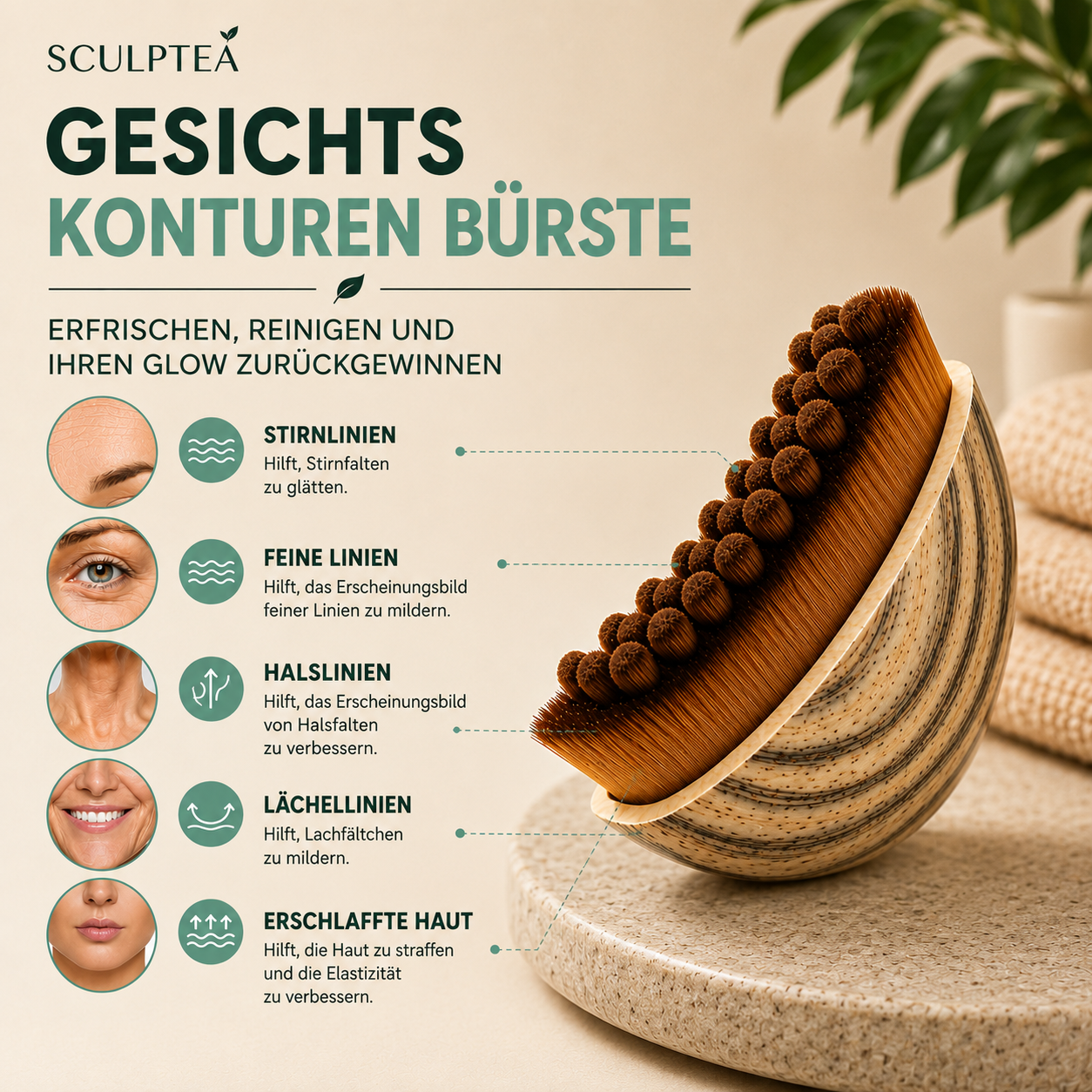 Sculptea™ lymphatische Gesichtsbürste