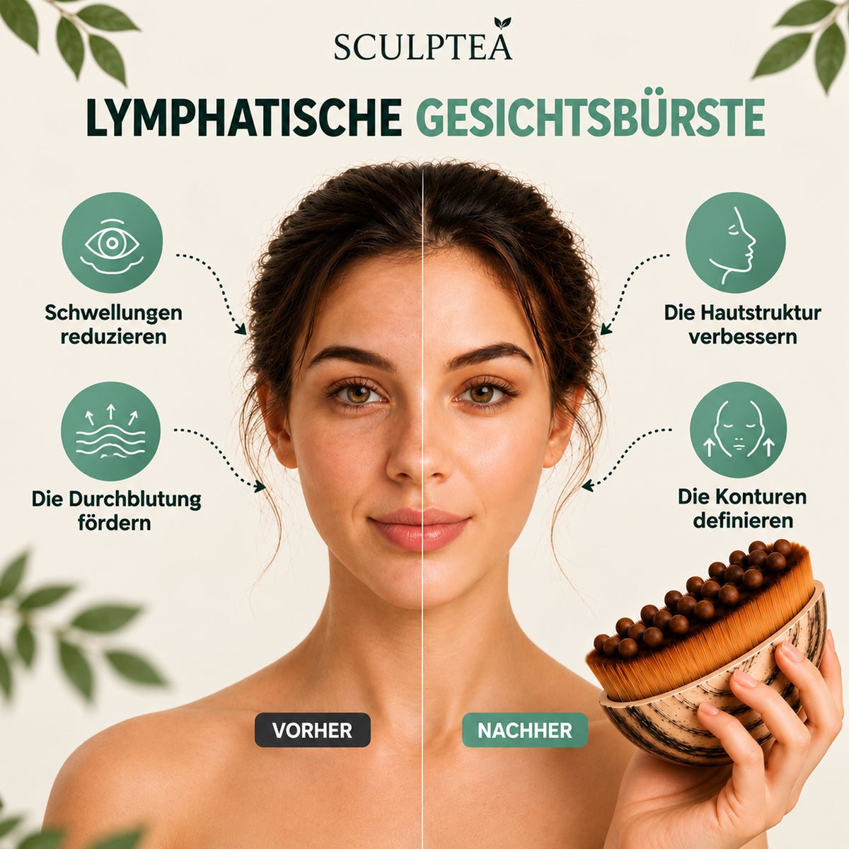 Sculptea™ lymphatische Gesichtsbürste